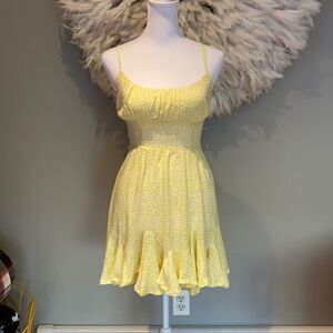 Skylar + Madison Yellow Polka Dot Mini Dress